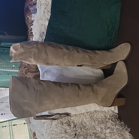 Franco Sarto long boots size 9 elegant excellent condition color tan - Picture 8 of 17